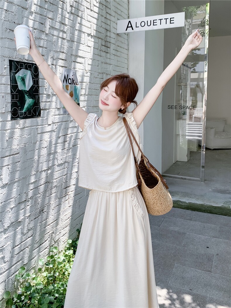 主推重工艺女夏新款休闲减龄穿搭套裙两件套A2609-148-K228,女装套装/套裙,美静678