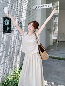 主推重工艺女夏新款休闲减龄穿搭套裙两件套A2609-148-K228图片