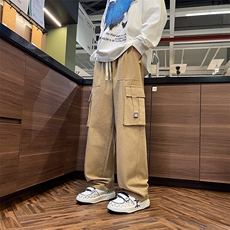 日系青春流行休闲裤潮时尚潮牌原宿新款长裤简约男束脚，男装休闲裤，星座716-2