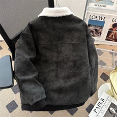 羊羔毛外套男冬2025新款皮毛一体羊羔绒棉服翻领棉衣潮TT1323P96，男装棉衣，星座1013-5