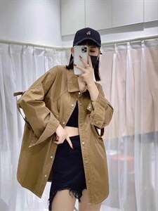 春装长款时尚休闲外套图片