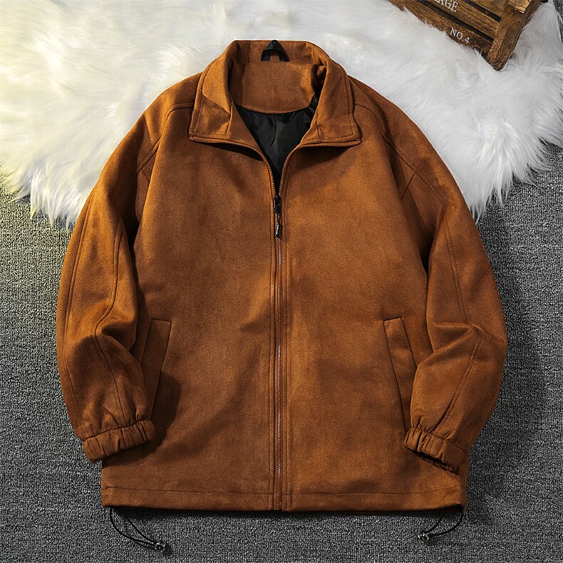 男士秋季新款麂皮绒夹克立领港风外套上衣可二次开发3720/P60，男装夹克，星座1905A（原电商B343）