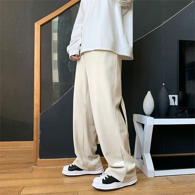 灯芯绒休闲裤男韩版潮流2023秋冬季新款ins宽松百搭长裤K4536-P30,男装休闲裤,星座412-2