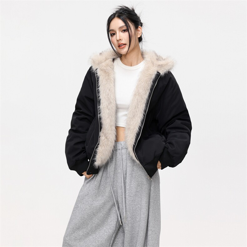 2025日系冬季大毛领保暖防风棉衣派克服外套男女同款XY2524-P85,男装棉衣,星座717