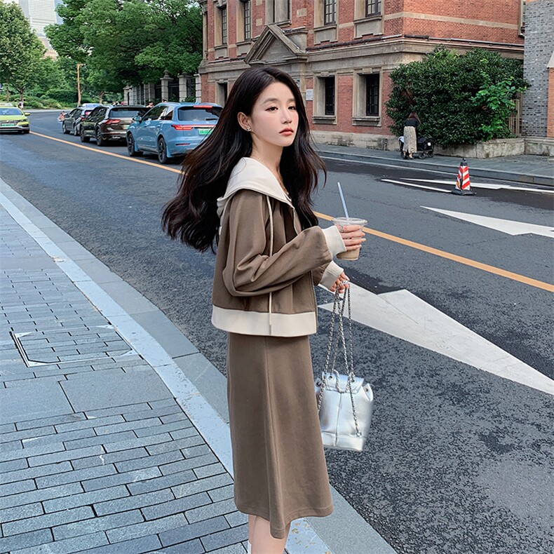 2023年秋季连衣裙卫衣套装B190-82398-P150-K208,女装套装/套裙,一九零