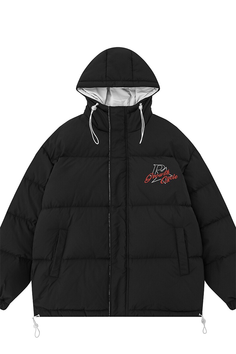 新款白底冬季时尚宽松字母印花潮流棉服A247-MY165特批95控158,男装棉衣,电商A247-1