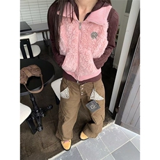 美式街头高街宽松直筒军绿色工装牛仔裤大码女装高腰阔腿裤显瘦潮，男装牛仔裤，星座506A
