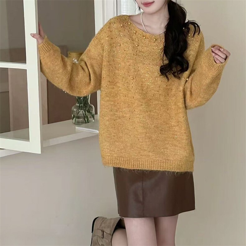 毛衣女冬季加厚外穿内搭套头圆领短款小个子时尚针织衫打底衫上衣,针织衫/毛衣,暖姿羊绒