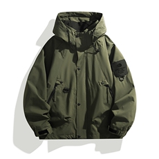 情侣冲锋衣防水男士秋季工装夹克潮流外套连帽A266-JK8014-P45，男装夹克，电商A266