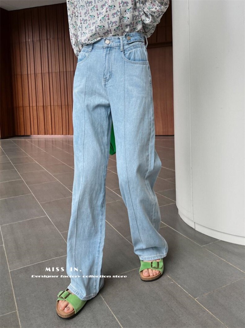 现货夏季浅色牛仔裤，女装牛仔裤，蜜思印·金