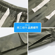 青少年美式潮牌运动短裤男夏季薄款宽松透气工装休闲Q29121-特P28，男装牛仔裤，星座610（原A335）