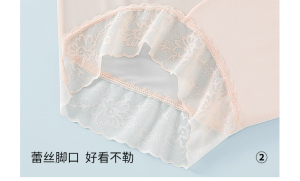 山茶花5号香高腰舒适蕾丝内裤精美盒装6条/盒图片