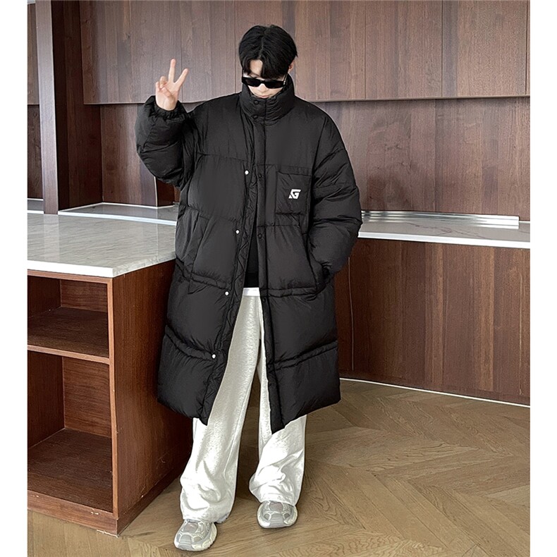 1港风美式复古潮牌中长款大码M-5XL过膝羽绒服男77930P258控378，男装羽绒服，星座226-2