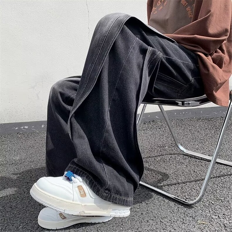 美式复古蓝牛仔裤男款夏季高级感潮牌百搭裤子N8855P55,男装牛仔裤,星座1116-2