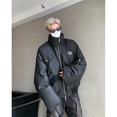 405A美式高街个性金属设计短款解构面包服MY24911-P148控178，男装棉衣，星座405A