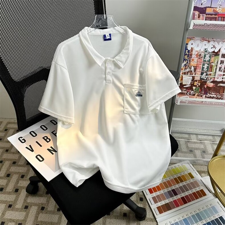 夏季新款纯色上衣纽扣口袋短袖Polo衫CY308P30,男装Polo衫,星座1116-2
