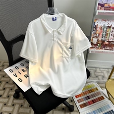夏季新款纯色上衣纽扣口袋短袖Polo衫CY308P30，男装Polo衫，星座1116-2