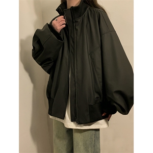 秋季皮衣美式潮牌青少年百搭夹克情侣春装外套XZ102B-1-JK2567P85图片