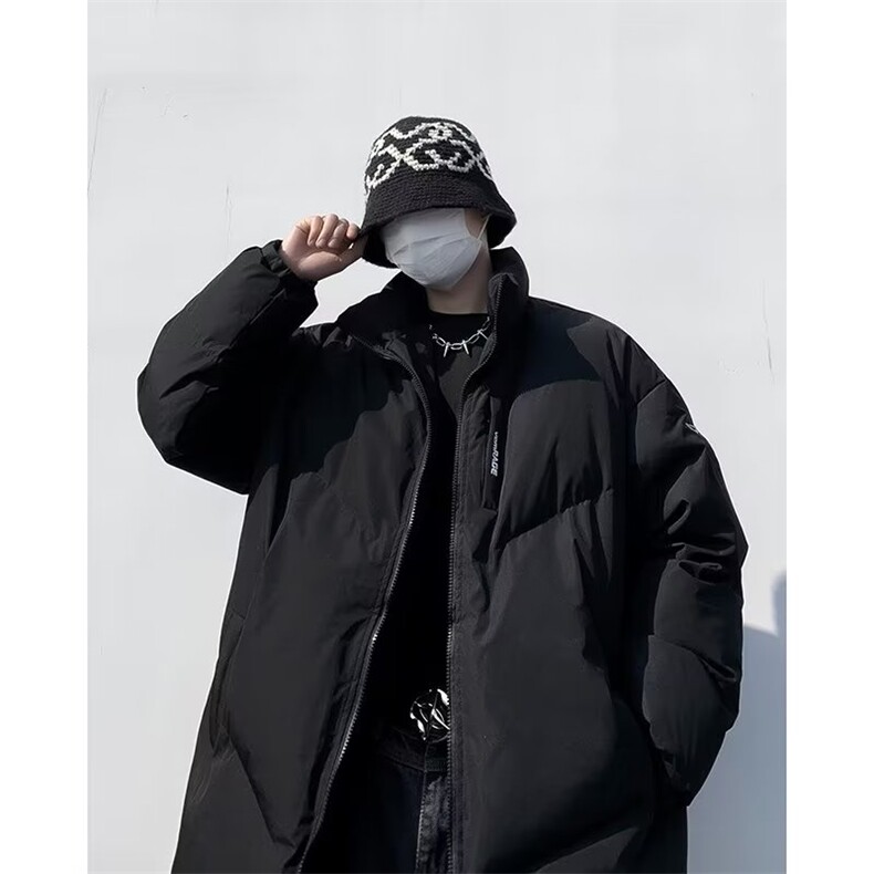 男款冬季潮流宽松立领棉衣加厚棉袄子美式复古面包服外套,男装棉衣,星座716-4