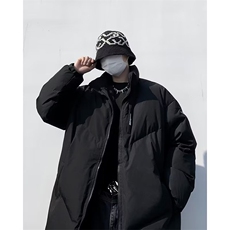 男款冬季潮流宽松立领棉衣加厚棉袄子美式复古面包服外套，男装棉衣，星座716-4