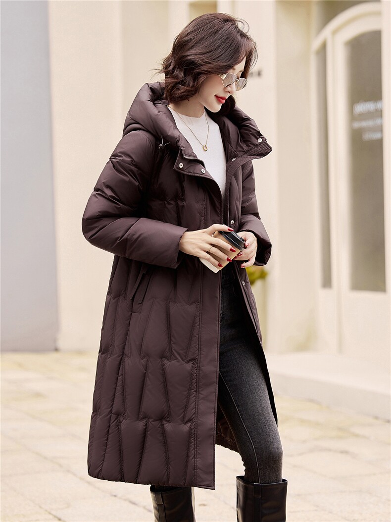 2025年冬季长款90白鸭绒羽绒服女,女装羽绒服,阳光伊恋