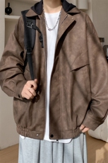 春季皮衣美式潮牌青少年百搭夹克情侣春装外套XZ102B-1-JK2565P85，男装夹克，星座102B-1