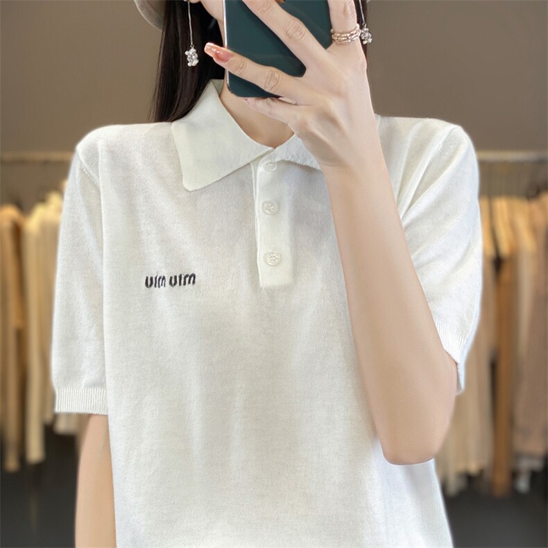 2024秋冬新款羊毛女士POLO领羊毛衫,女装羊毛衫,润辉羊绒
