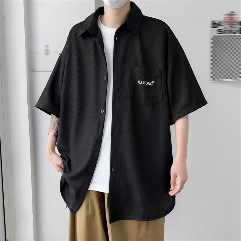 纯色日系百搭衬衫新款标准潮流原宿ins青春流行310B-12230-P30,男装衬衫,星座310B-1