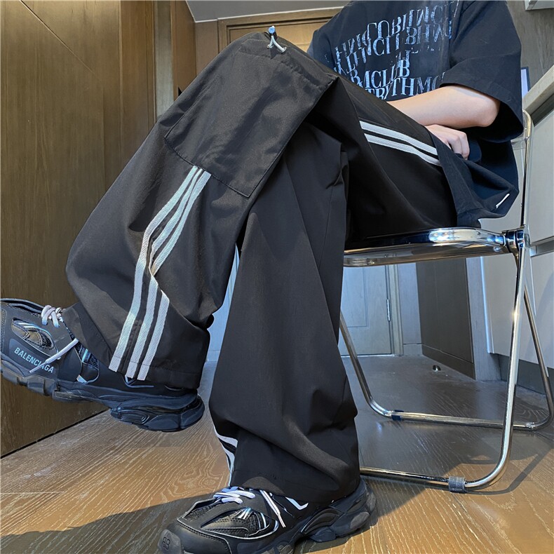 机能潮流秋季新款条纹大口袋宽松冲锋裤B315-K24253-特p40控78,男装休闲裤,电商B315