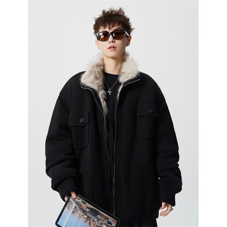 现货高品质可供得物加绒加厚座山雕针织外套310A-2ZSD2305P188,女装短外套,星座310A-2