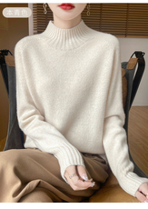 2025年秋季套头时尚百搭通勤加厚叉肩半高,女装羊毛衫,伟祺羊绒, 2025年秋季套头时尚百搭通勤加厚叉肩半高,女装羊毛衫,伟祺羊绒,