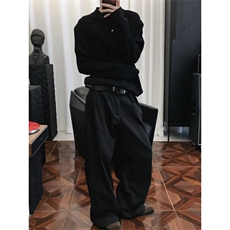 【003】长袖polo衫男款老钱风亨利领t恤休闲上衣A079-T828-P34，男装T恤，电商A079