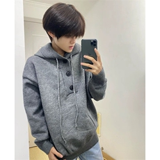 抖音得物保暖立领拉链针织外套秋冬宽松慵懒风纯色毛衣上衣AM047，男装针织衫/毛衣，电商A443