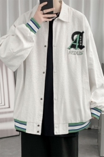 2023秋装新品韩版刺绣设计夹克中性男女休闲棒球服外套8007-P85，男装夹克，电商A441-1