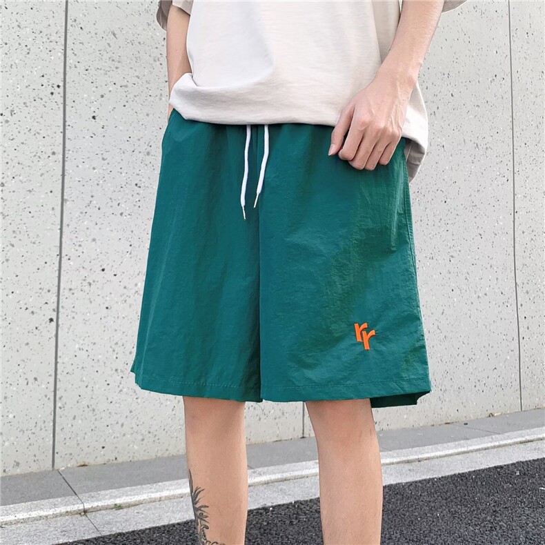 男士夏季冰丝薄款潮牌休闲短裤宽松跑步运动裤学生篮球五分裤睡裤图片