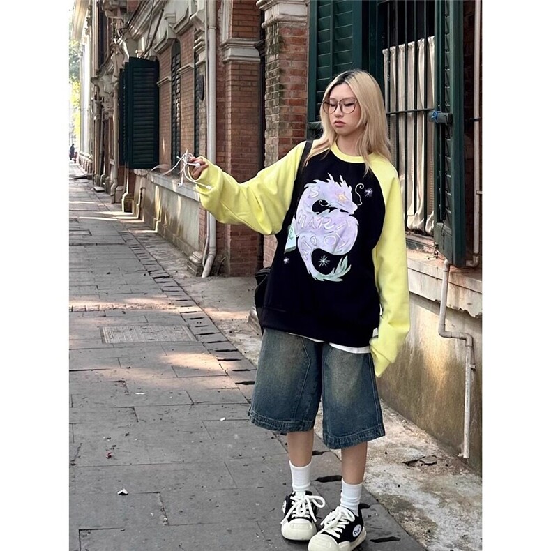 美式复古高街水洗做旧牛仔短裤男女夏季新款百搭直筒阔腿七分裤潮,男装牛仔裤,星座506A