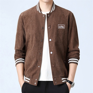 复古日系潮牌棒球服春秋季新款刺绣灯芯绒夹克外套男青年JK85-P50图片