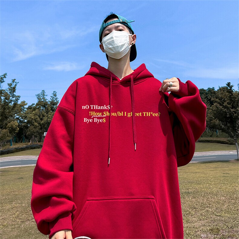抖音得物供货可提供视频春装重磅美式宽松连帽卫衣DL2451,男装卫衣,电商A486-1
