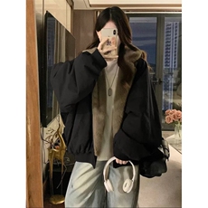 仿兔毛双面穿棉服文艺气质潮流简约时尚百搭日系原宿MHT282，男装棉衣，星座1116A（原606A-3）