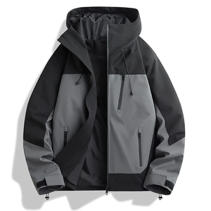 新款男女高品质户外登山服青少年学生冲锋衣夹克外套HS6607图片