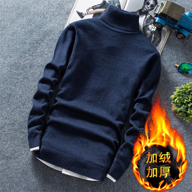 403-2-M136加绒-M到3XLP30主椎新款跑量高领针织衫男4XL到5XLP35,男装针织衫/毛衣,星座1018-1​
