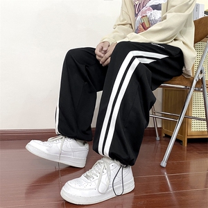 美式复古高街ins百搭休闲裤男潮流设计感宽松直筒裤 K4864-P35图片