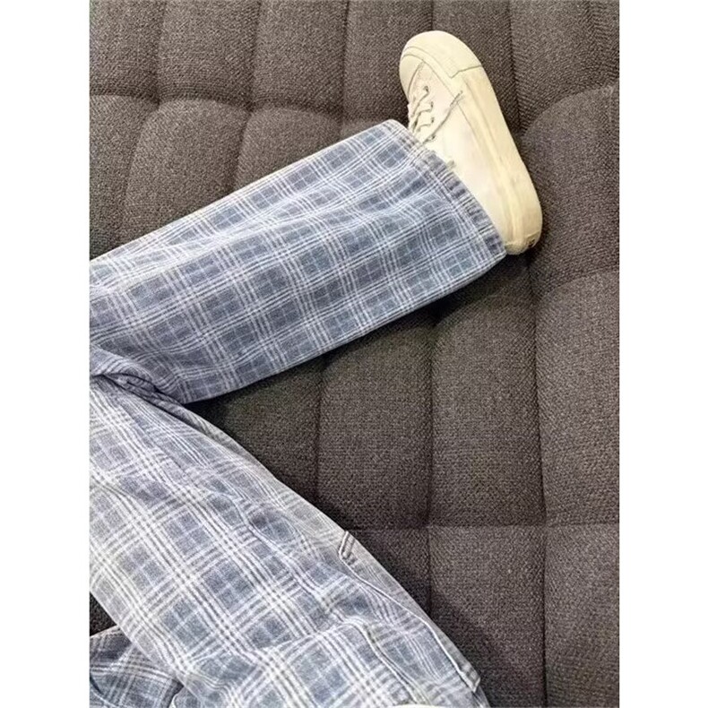 水洗复古牛仔裤男秋季新款宽松直筒裤潮高街阔腿休闲裤LG9577-P48,男装牛仔裤,星座1008