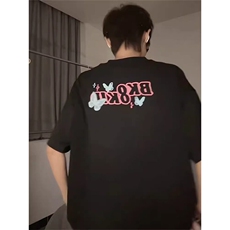 万针全刺绣工艺抖音得物高品质260克重磅纯棉双纱美式高街短袖T恤，男装T恤，电商A486