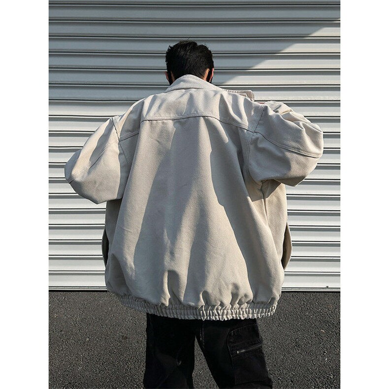 春秋季新款工装外套男款做旧宽松休闲百搭夹克,男装夹克,星座410-7