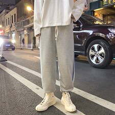 彩虹条纹休闲男士韩版百搭简约潮流宽松阔腿运动长裤K1433-P28，男装休闲裤，星座512-4