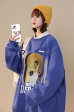 中性风西海岸美式hiphop圆领套头卫衣宽松潮牌上衣W1006P30控48-，男装卫衣，A247A