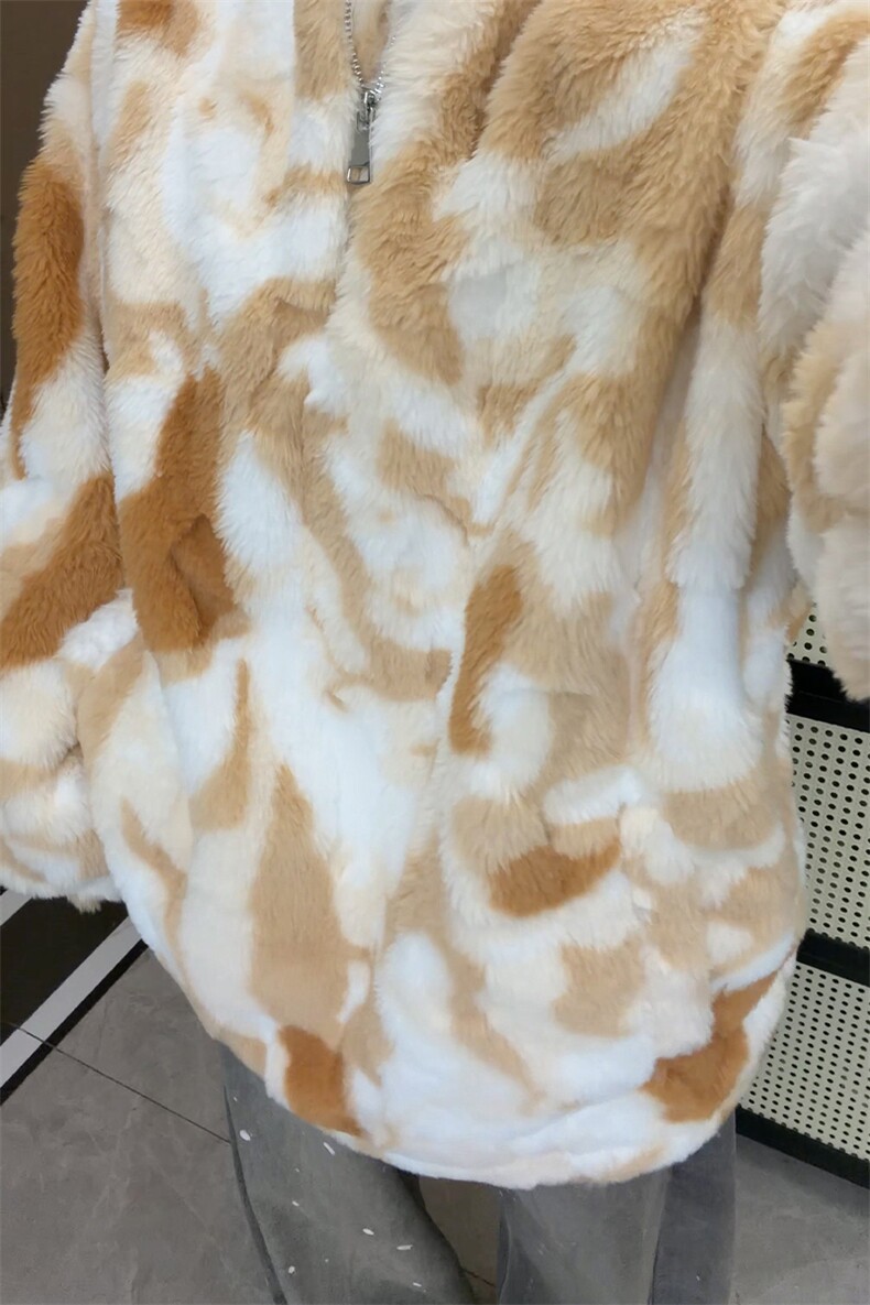 秋冬男士兔毛扎染卫衣外套冬季宽松毛衣加厚保暖棉服特批90,男装针织衫/毛衣,电商B319