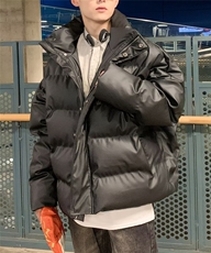 冬季新款立领面包服外套男韩版简约宽松休闲皮棉服棉袄W228-P95，男装棉衣，星座1109-3