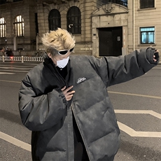 F106-P95麂皮绒立领棉衣男冬季美式复古宽松潮流加厚棉服外套，男装棉衣，星座512-6
